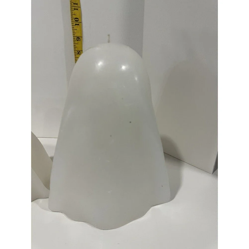 Pottery Barn Halloween Large And Small Heavy Ghost Shaped Candles